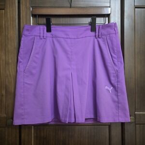 PUMA Skort Skirt Womens 6 Purple Golf Tech Tennis Pickleball Active Wear Pockets